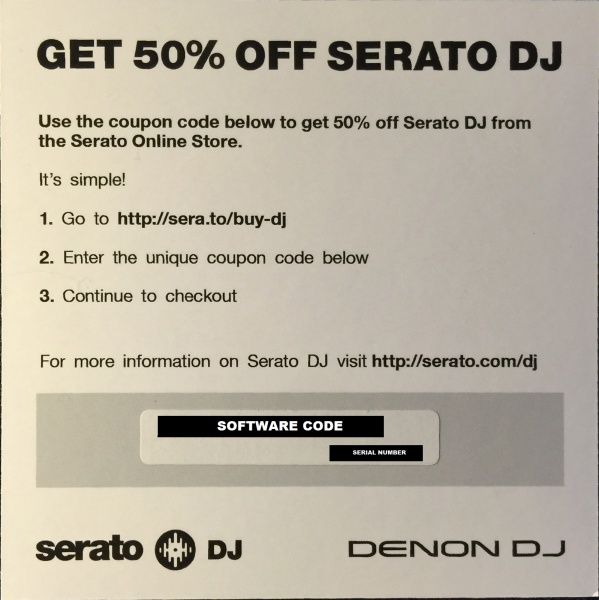 denondj MC4000 serato discount card