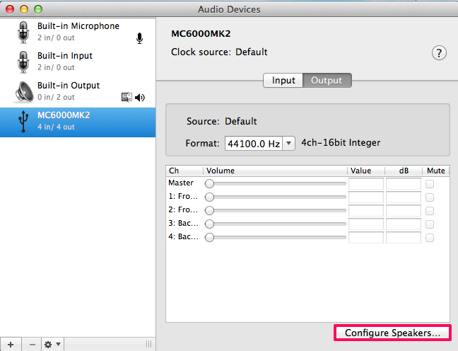 denondj mc6000mk2 vdj7 configurespeakersselect