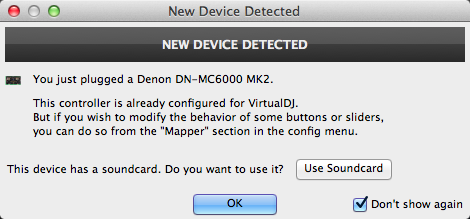 denondj mc6000mk2 vdj8 usesoundcard