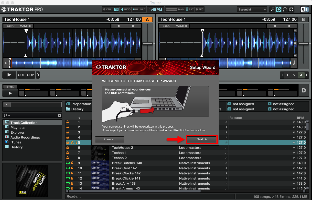 mc6000mk2 traktorpro2 7 Step 1