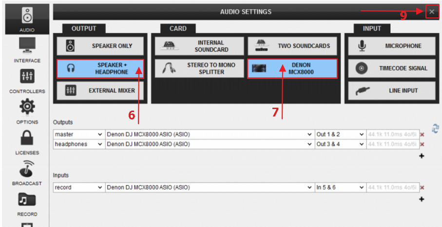 denondj mcx8000 VDJ Setup 5